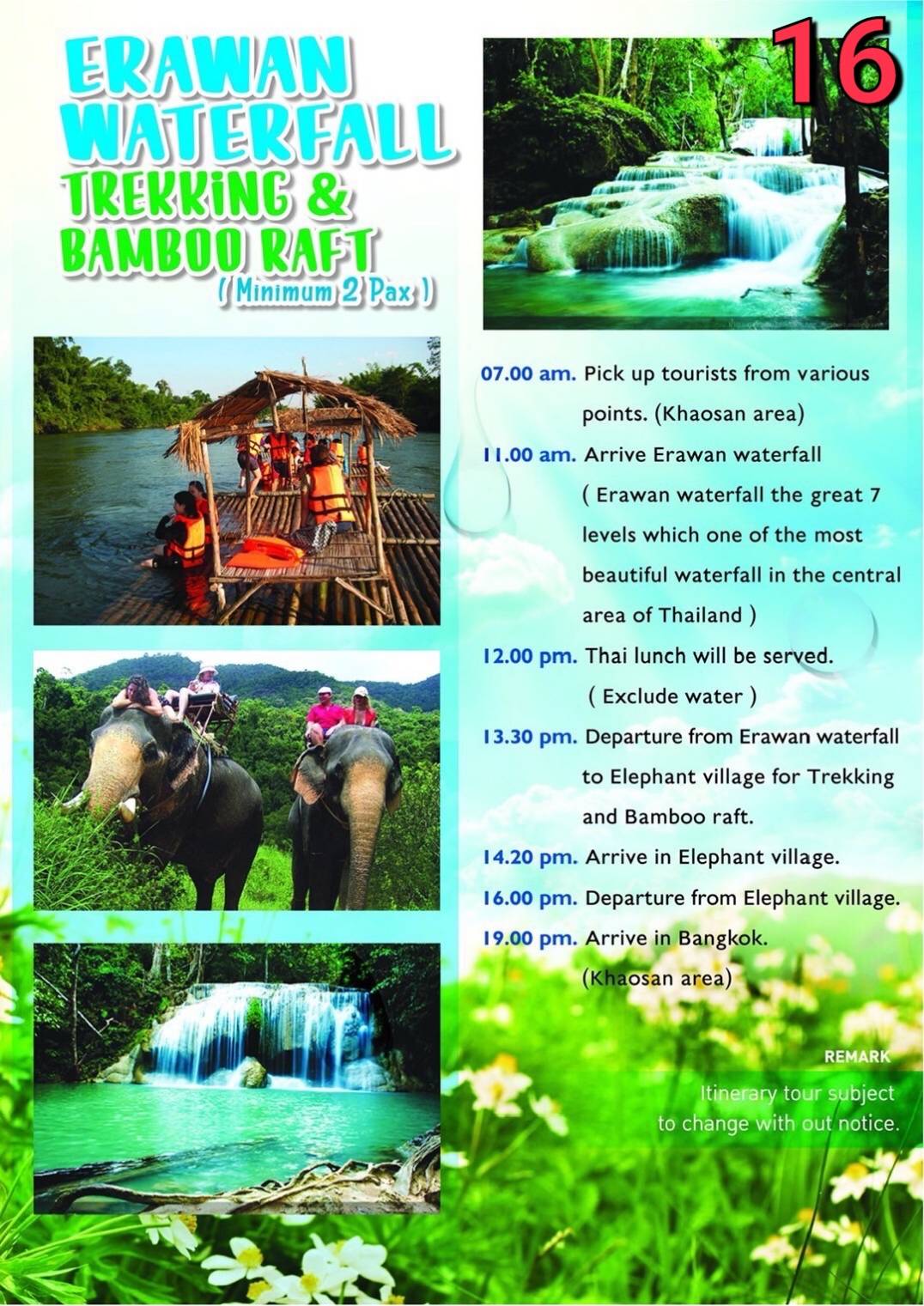 ERAWAN WATERFALL + ELEPHANT RIDING 